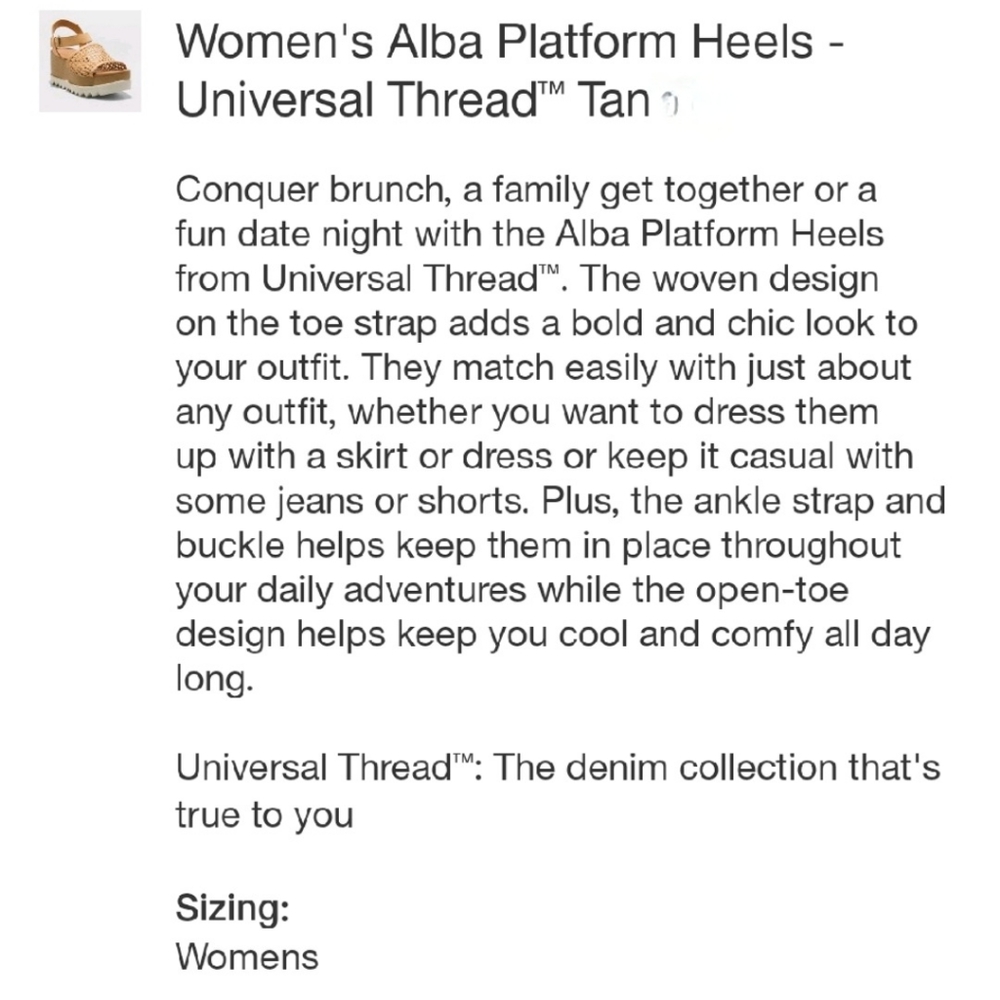 Universal Thread Women's Alba Platform Heels - Picture 5 of 9